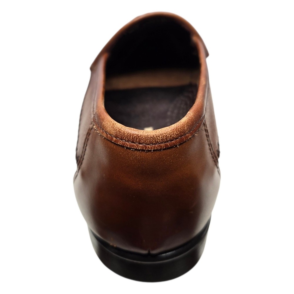 Hush Puppies Kiltie Tassel Loafers Mens 9.5M Brown Leather Woven Moc Shoes - Picture 15 of 16